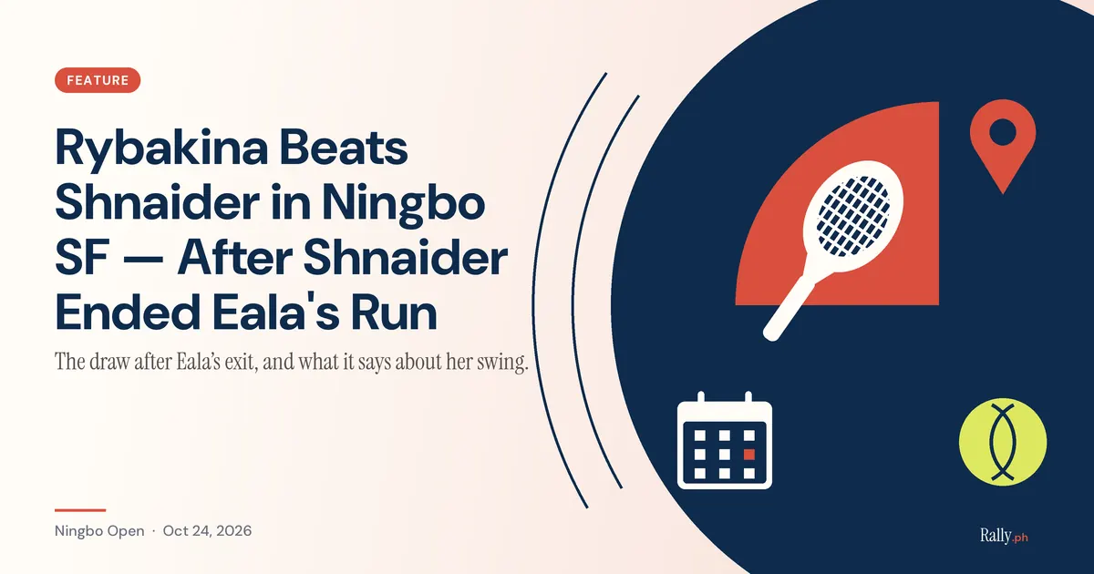 Rybakina Beats Shnaider in Ningbo SF — After Shnaider Ended Eala's Run